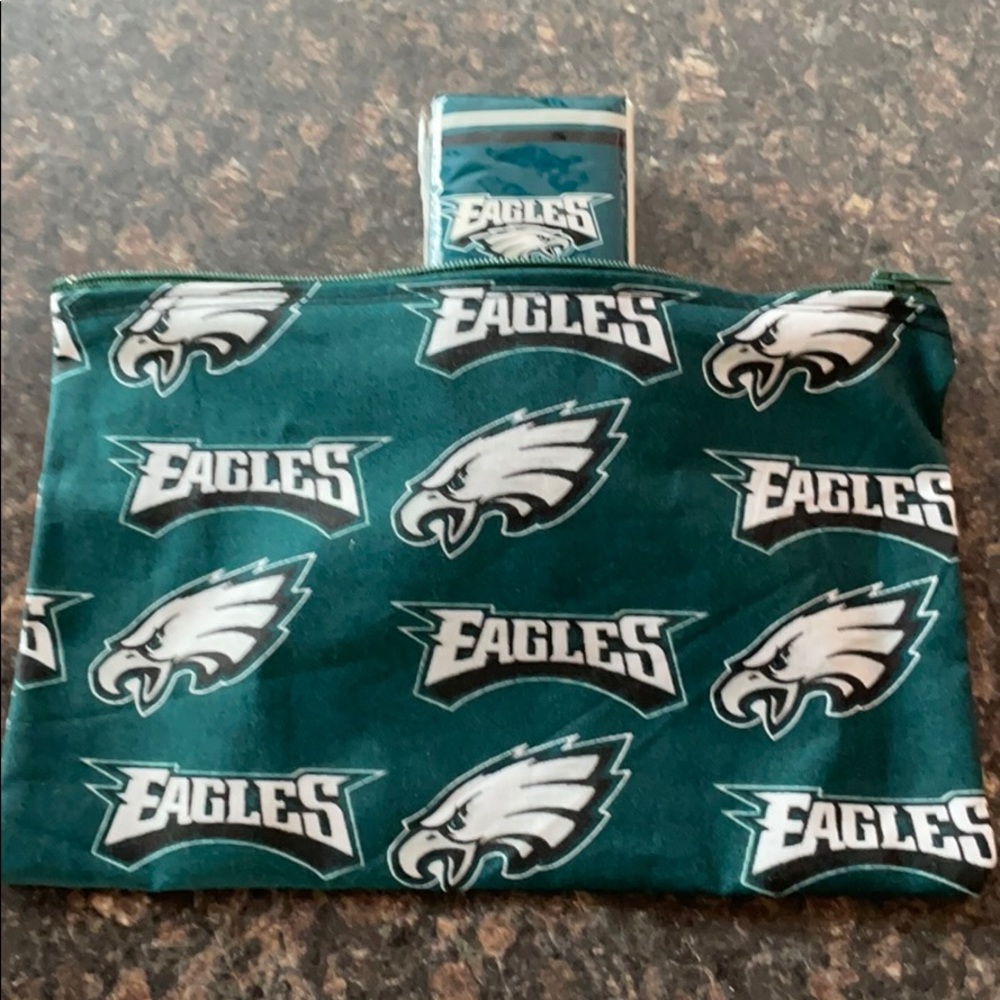 Handmade Philadelphia Eagles Zipper Bag